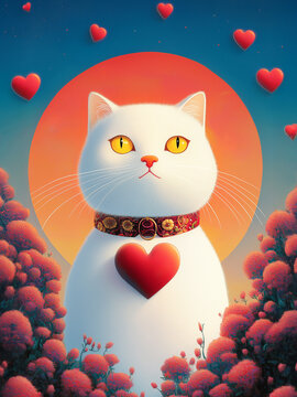 Spreading Love with Cupid's Feline 