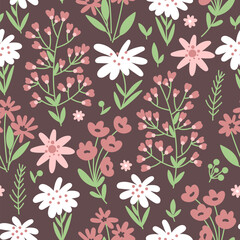 Fototapeta premium Beautiful floral pattern in vector