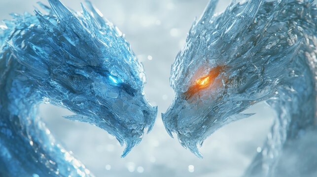 A 3D render of a blue abstract psychedelic alien object on a solid background, isolated. The image features a dragon dinosaur skeleton, an AI artificial intelligence cyborg face, and a futuristic