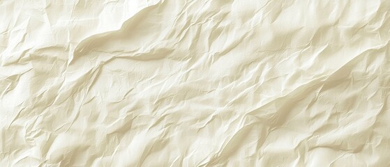 Obraz premium Cream Colored Crumpled Paper Texture Wrinkled Background Vintage Style Design Element