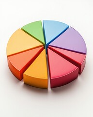 Obraz premium A detailed shot of a pie chart showing revenue distribution in a financial report