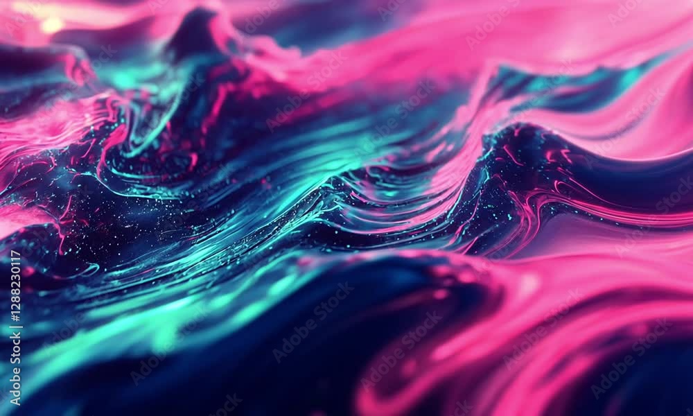 Canvas Prints orange and purple viscous fluid wave background with smooth movement