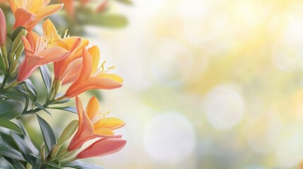Orange Azaleas in Soft Sunlight