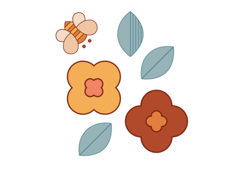 Flower in modern minimal style. line art. spring and mother day concept