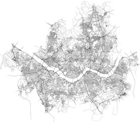 Map of Seoul city transportation routes 