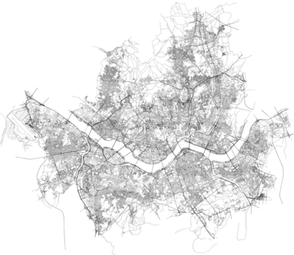 Map of Seoul city transportation routes	