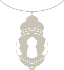 Simple Arabian Lantern for Islamic Decoration over Mosque Park