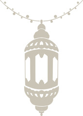 Simple Arabian Lantern for Islamic Decoration over Mosque Park