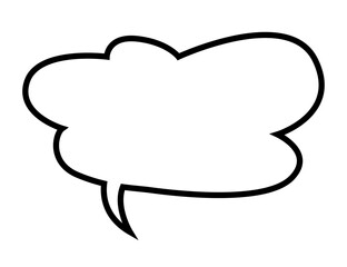Comic book speech bubble, great design for any purposes. Sticker design. Vector illustration