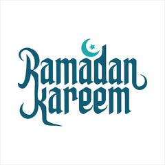 Ramadan Kareem With Moon Star Beautiful Design Vector Illustration