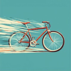 Speeding Bicycle in Motion with Dynamic Background Effects
