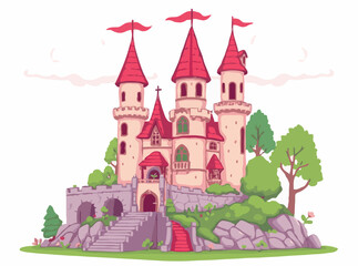 Whimsical Fairy Tale Castle with Charming Details