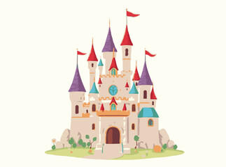 Whimsical Fairy Tale Castle with Charming Details