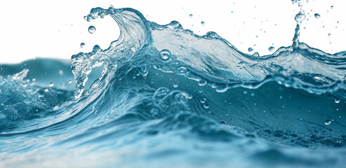 water splash on white background