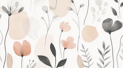 Soft-colored floral design