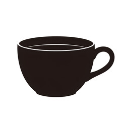 Dark Coffee Cup Silhouette Minimalist Design Background Image tea mug hot cafe food drink clean