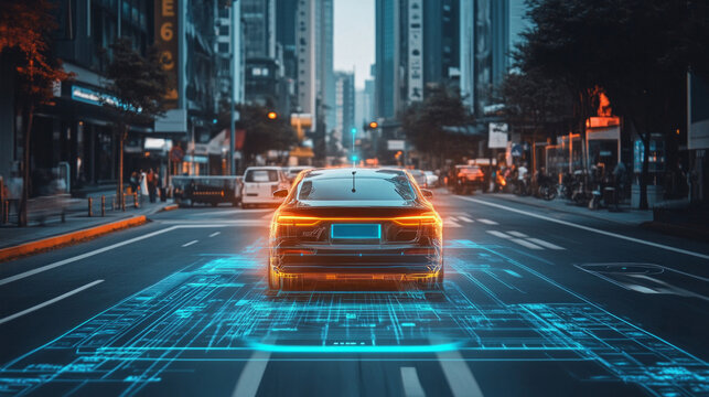 Autonomous car performs self-check in urban environment for system diagnostics and maintenance