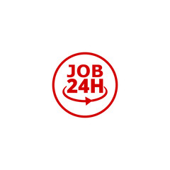  Job 24 h icon isolated on transparent background