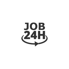  Job 24 h icon isolated on transparent background