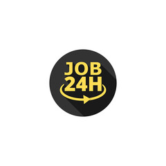  Job 24 h icon isolated on transparent background
