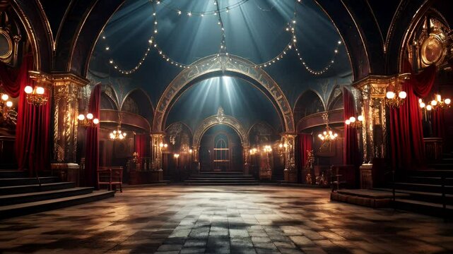 Orchestra room with dramatic lights