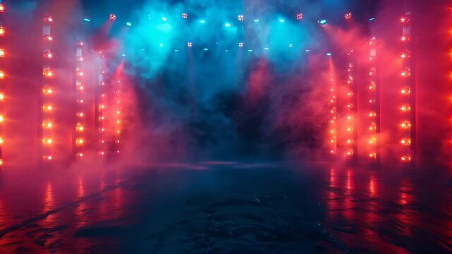 Concert room stage with dramatic light