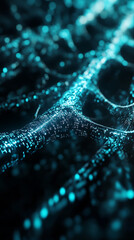 Obraz premium Holographic Virus Code Infecting a Virtual System