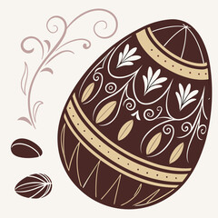 Create a festive atmosphere with a luxury chocolate egg vector design
