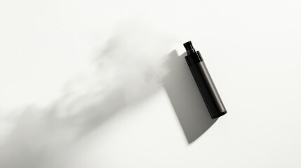 Fototapeta premium A vaping device on a clean white background with soft shadows. Featuring sleek lines and gentle vapor