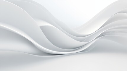 Fototapeta premium White Layered Paper Wave Background