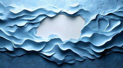 Abstract Blue Wavy Texture Background