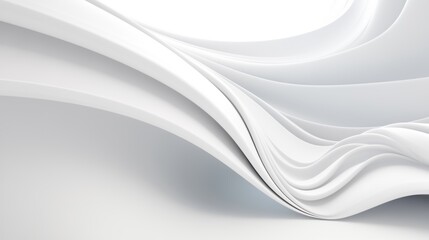 Obraz premium White Flowing Line Wave Background