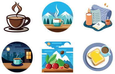 Cozy Cafe Bundle.  Showcase your Coffee Collection Stickers