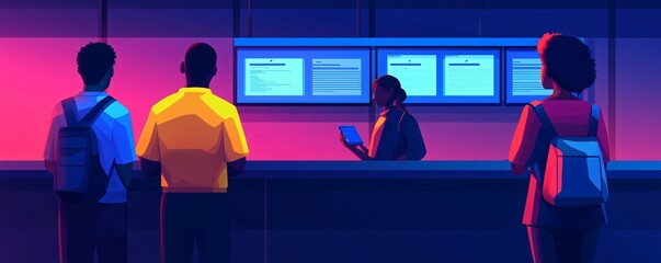 financial inclusion banking security, a local bank where a cybersecurity expert educates customers on digital safety.