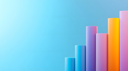 Fototapeta premium Fintech curve chart background, business data graph concept illustration