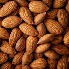 Fototapeta premium Close-Up of Raw Almonds with Natural Textured Shells
