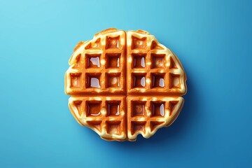 Stacked waffles with artistic shading, suitable for restaurants, cafes, and food product marketing, presented in an elegant book illustration format