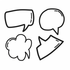 set of comic speech bubbles