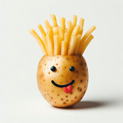 Funny Tasty Potato Fruit with French Fries Filling