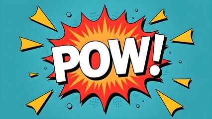Obraz premium Dynamic POW text