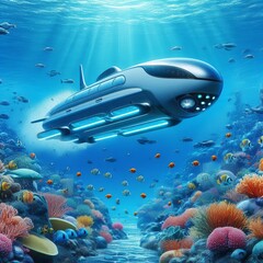 Fototapeta premium Submarine Electric Sails