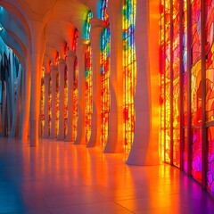 Dramatic Architectural Detail of the Iconic Sagrada Familia Cathedral in Barcelona Spain