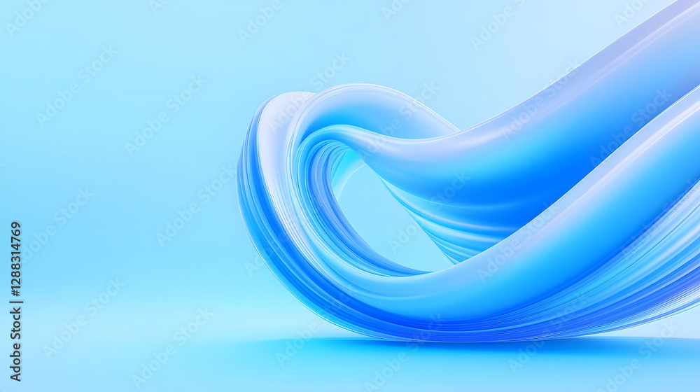 Canvas Prints abstract light blue background, transparent gradient stained glass background 3d rendering