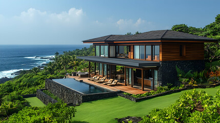 Modern Hawaiian Seaside Villa