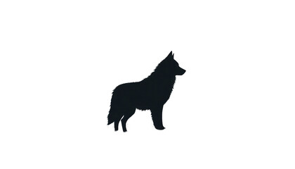 Obraz premium black wolf isolated on white