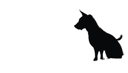 black wolf  vector illustration