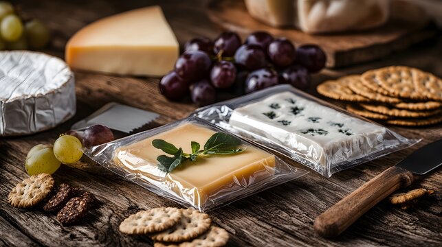 Gourmet Cheese Selection on a Rustic Table