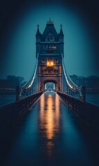 Obraz premium Majestic Tower Bridge Spanning the River Thames in London England s Engineering