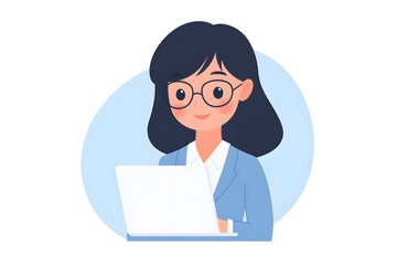 Hand-drawn style illustrations of young and cute female students for Youth Day, May 4th Youth Day character illustrations