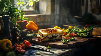 Spicy Jalape&Acirc;&plusmn;o Feta Grilled Cheese Sandwich